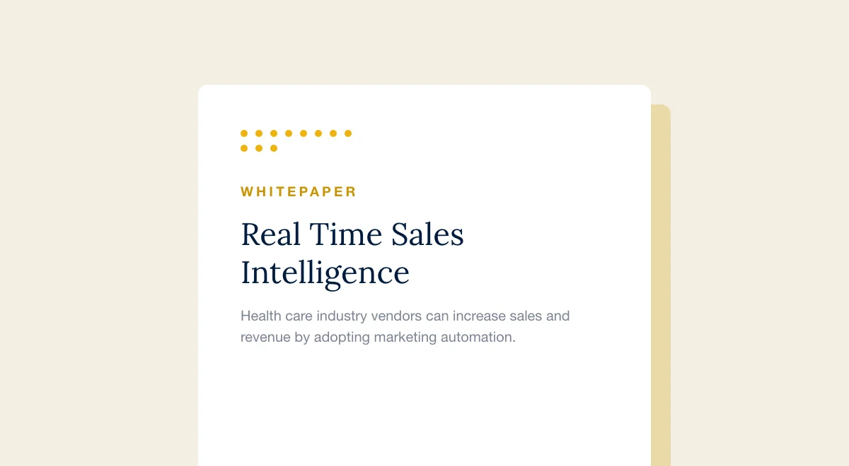 Real Time Sales Intelligence